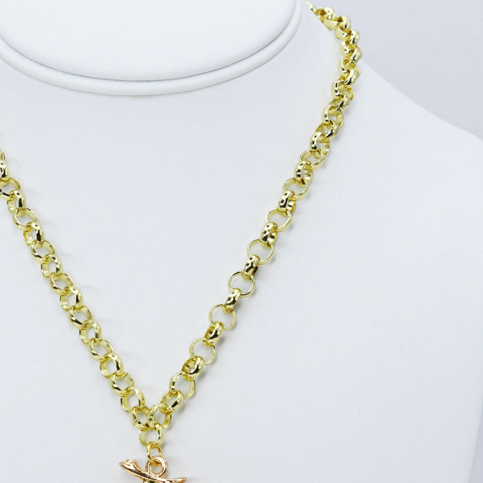 Colorful charms gold necklace featuring gemstone details, layered jewelry design, trendy accessory for women’s jewelry collections, boutique wholesale fashion necklace that is hypoallergenic, tarnish free, and waterproof jewelry with a cute aesthetic statement style