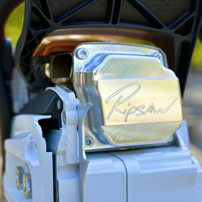 A Ripsaw Signature Series Exhaust installed on a Stihl MS400