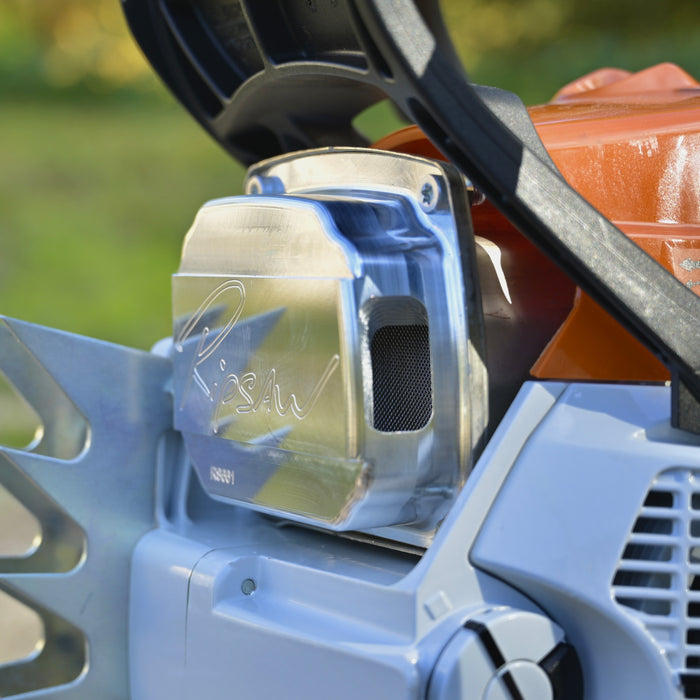 A Ripsaw Signature Series Exhaust on a Stihl 661