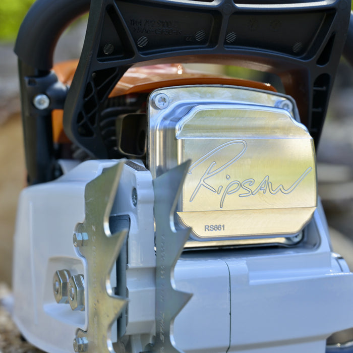 A Ripsaw Signature Series Exhaust on a Stihl 661