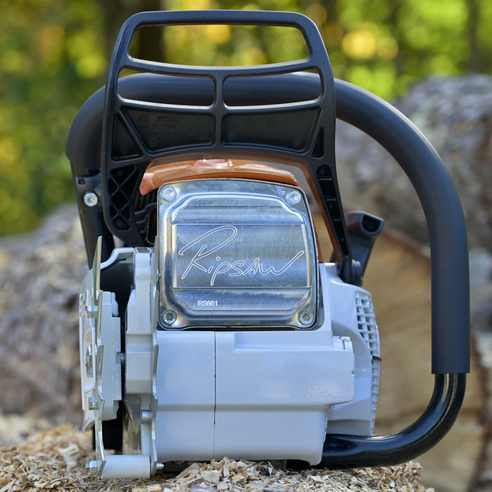 A Ripsaw Signature Series Exhaust on a Stihl 661