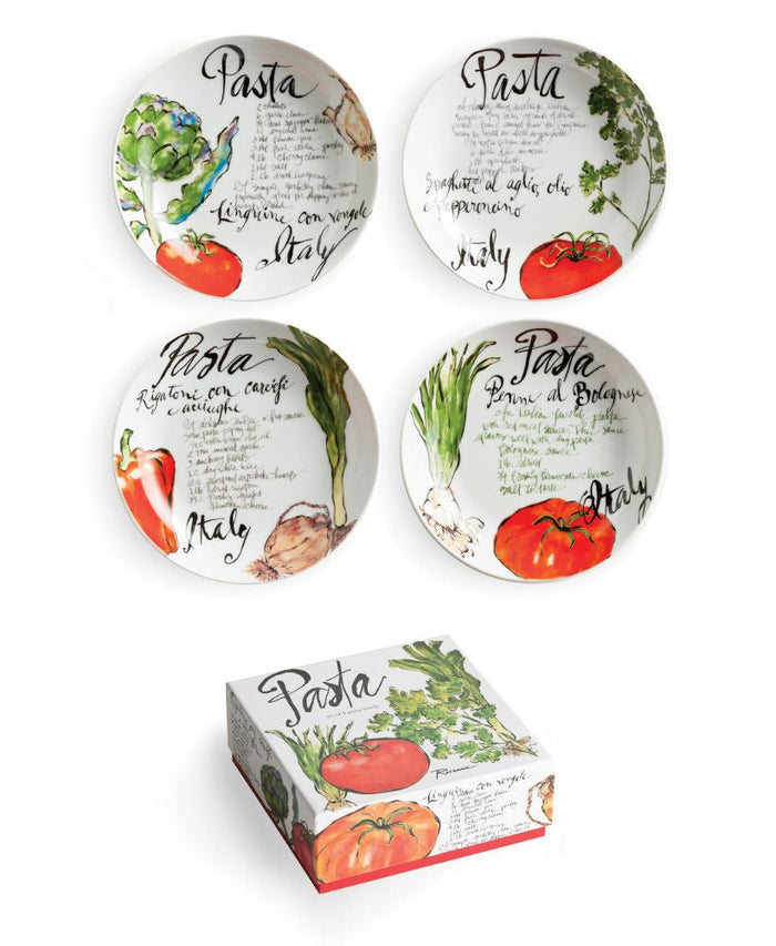 Rosanna Pasta Italiana Bowls, Set of 4 - Olive Ovation