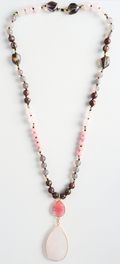 Rosé Bloom Pendant Necklace