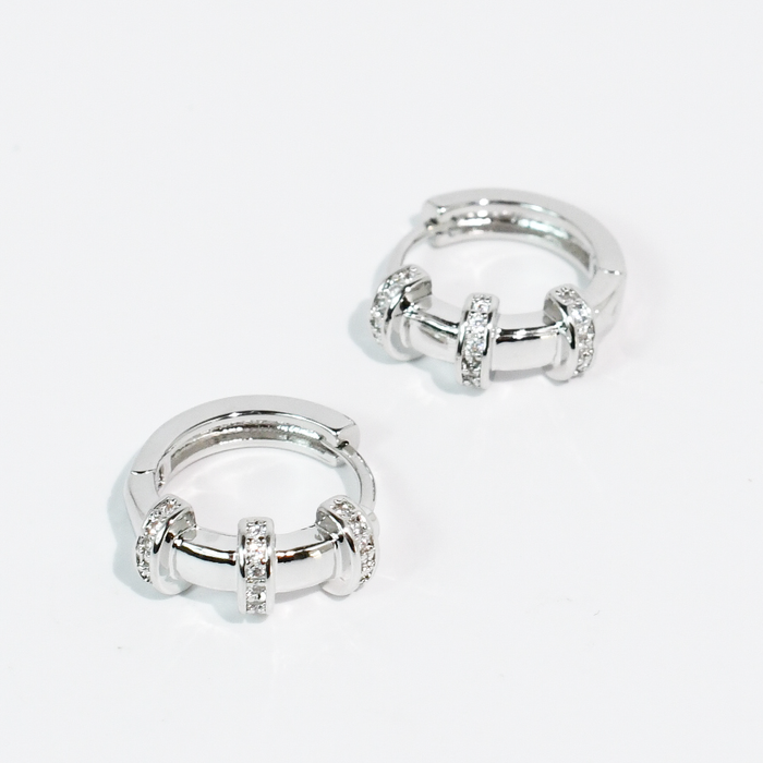 Rossette Huggies Silver