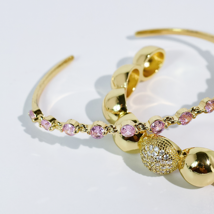 Rosy Glow Cuff Set