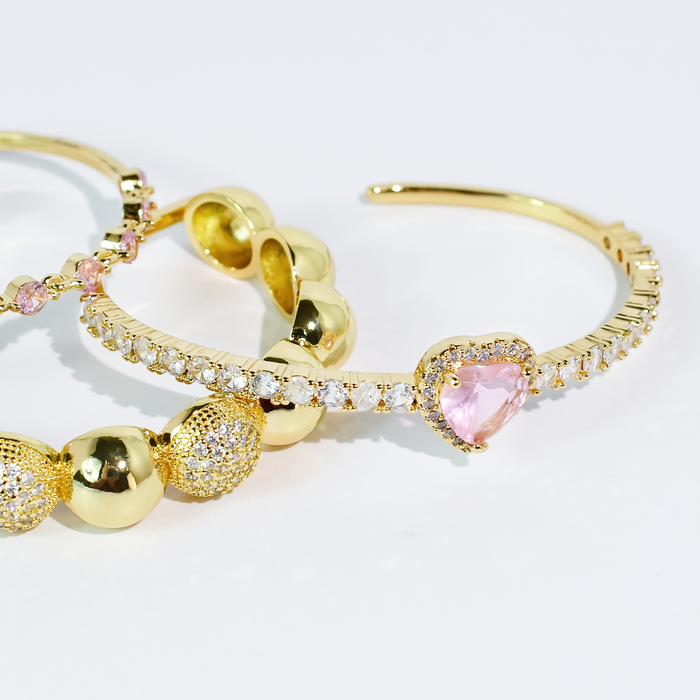Rosy Glow Cuff Set