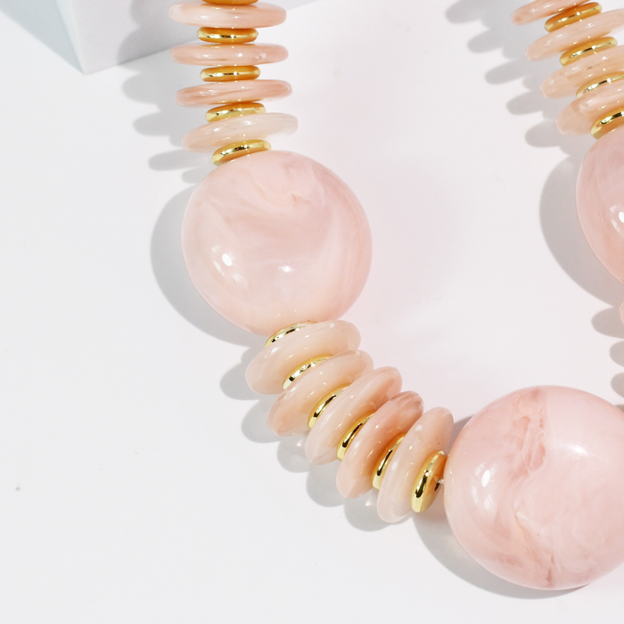 Round Top Blush Necklace