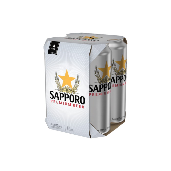 Sapporo 4Pk Tall Cans — Import Beer