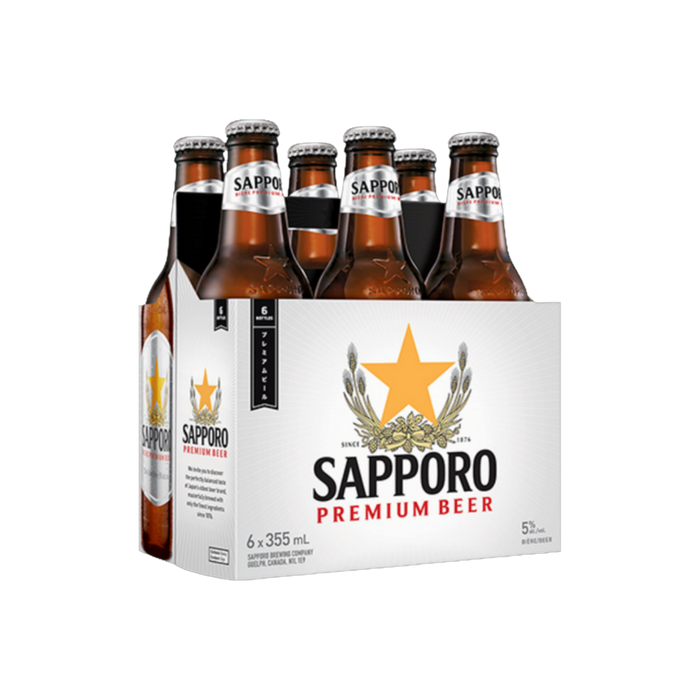 Sapporo 6pk Bottle — Import Beer