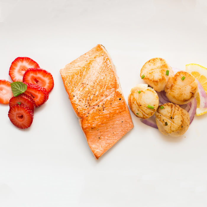 Scallops & Red Sockeye Salmon