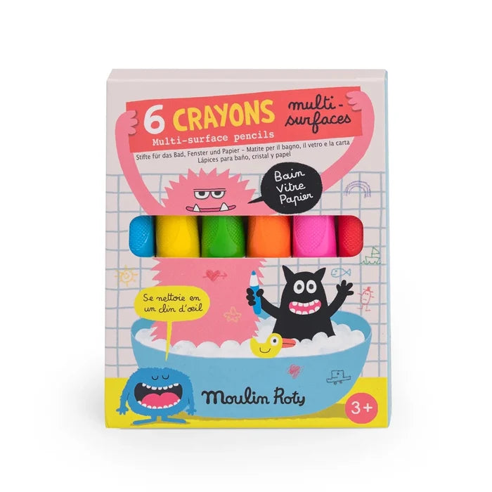 SCHMOUKS - 6 Multi-Surface Crayons — by Moulin Roty