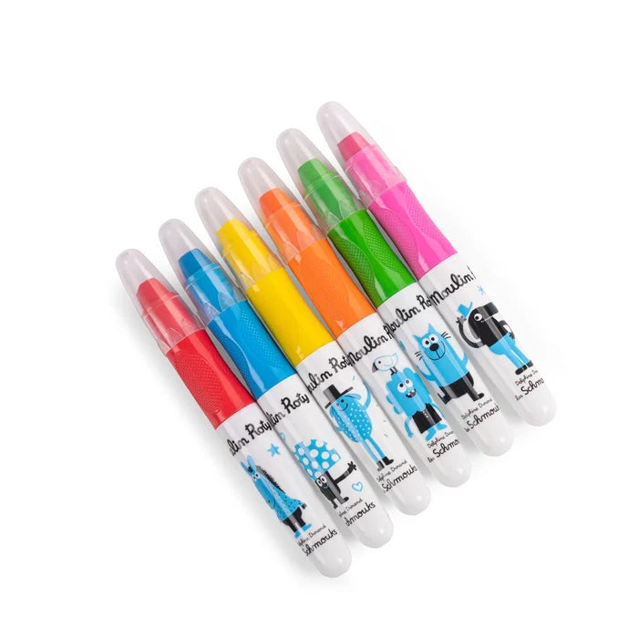 SCHMOUKS - 6 Multi-Surface Crayons — by Moulin Roty