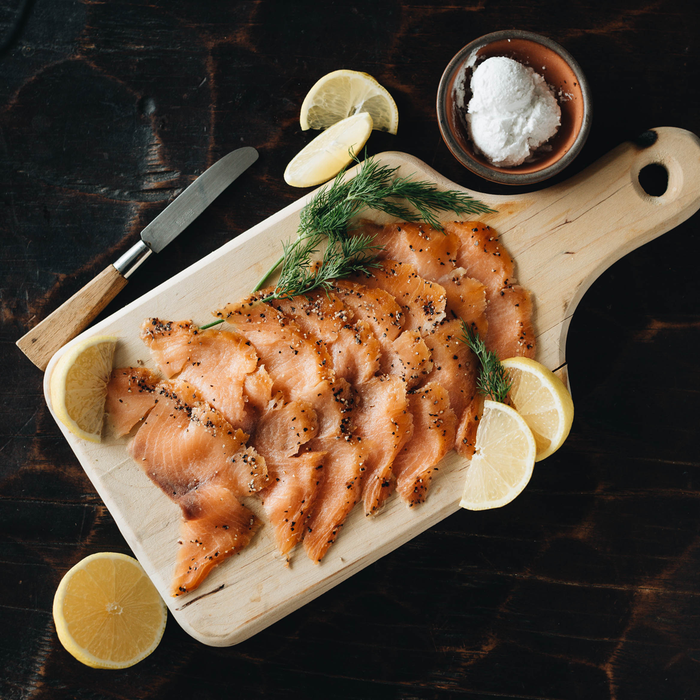 Smoked Salmon On Plate