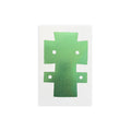 SHAPES #01 GREEN, Hot Stamping Print, 10 x 15 cm – by Damien Poulain