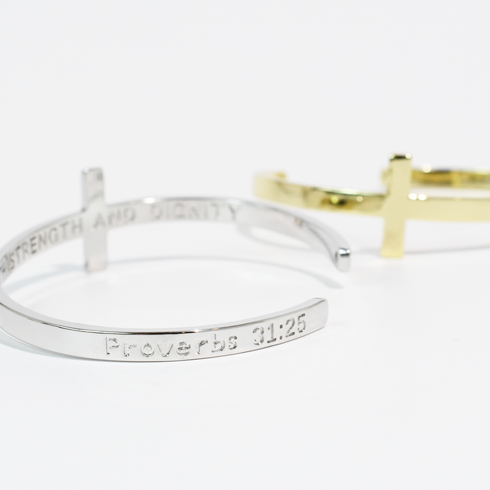 She is Clothed with Strength and Dignity Bangle