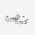 Shine On Silver Hoop
