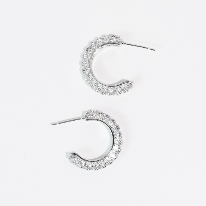 Shine On Silver Hoop
