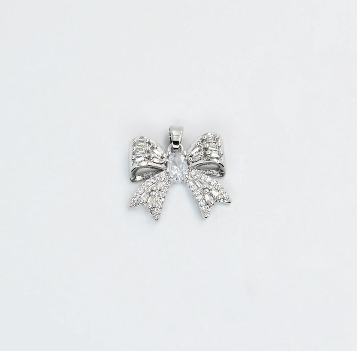 Silver Big Bow Charm CH-50