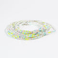 Silver Neon Crystal Bracelet Set