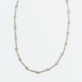 Dainty gold layered necklace, wholesale jewelry for women's boutiques, statement accessory, boutique wholesale jewelry, waterproof necklace, hypoallergenic jewelry, tarnish-free gold necklace, trendy gold jewelry, delicate silver chain necklace with round clear crystal accents