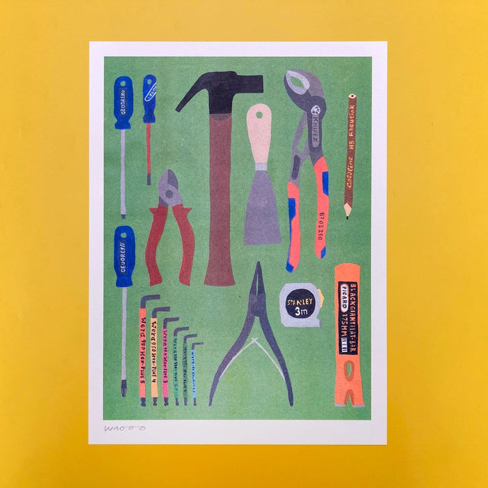 SOME TOOLS WE FOUND IN OUR TOOLBOX, 30x40 cm — by We are out of office