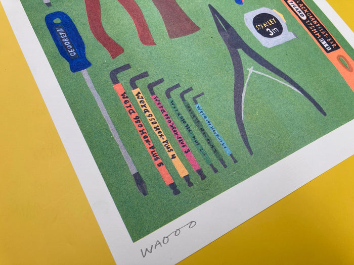 SOME TOOLS WE FOUND IN OUR TOOLBOX, 30x40 cm — by We are out of office