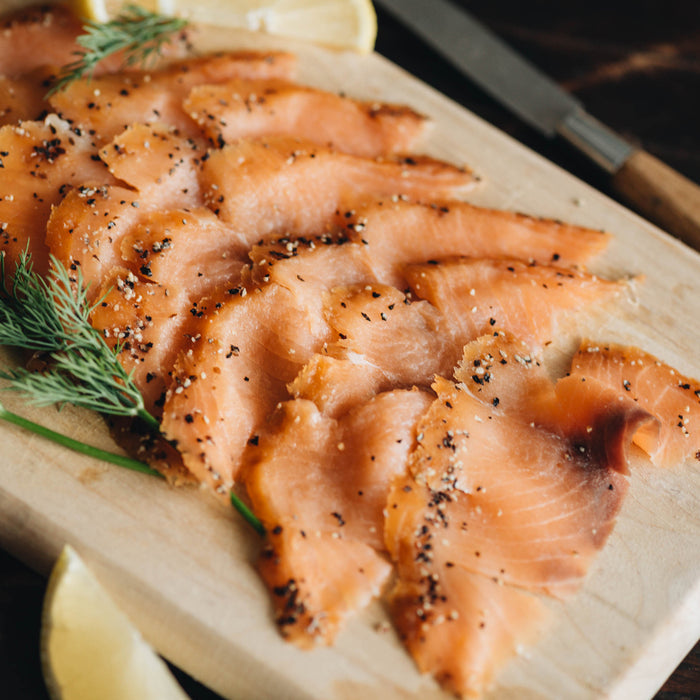 smoked atlantic salmon on plank