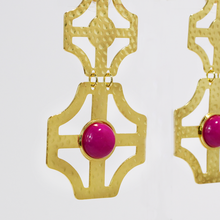 Stacey Hot Pink Earrings