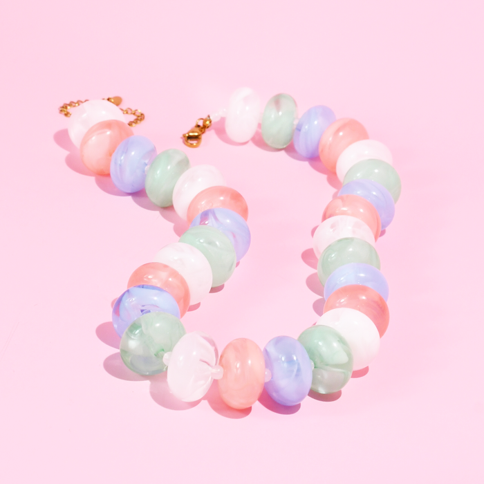 Sugar Bead Multi Pastel Necklace
