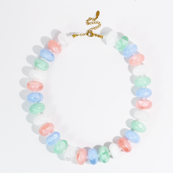 Sugar Bead Multi Pastel Necklace