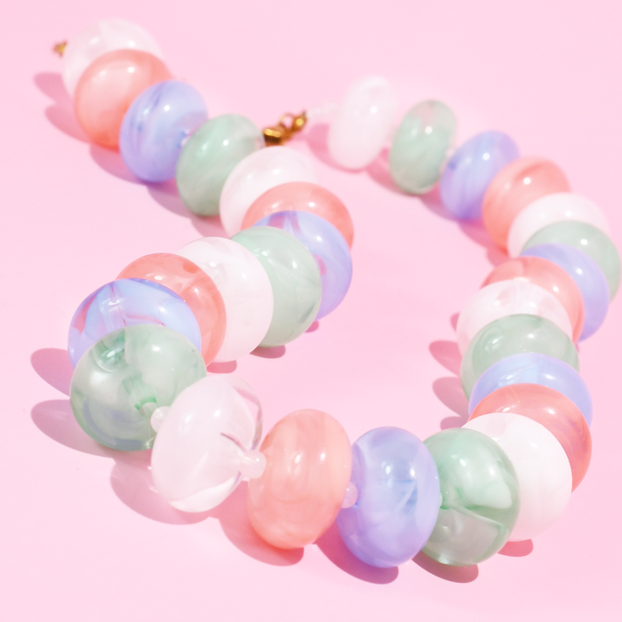 Sugar Bead Multi Pastel Necklace