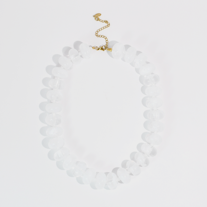 Sugar Bead White Necklace