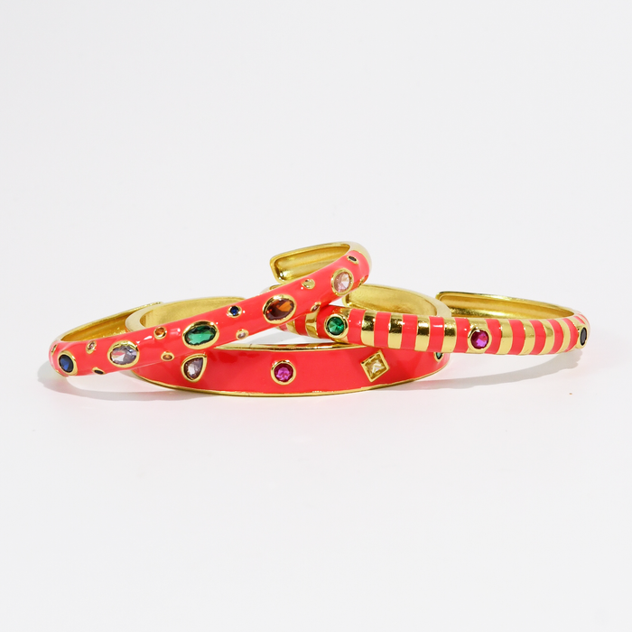 Sunset Confetti Bangles Set