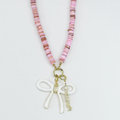 Colorful charms gold necklace featuring gemstone details, layered jewelry design, trendy accessory for women’s jewelry collections, boutique wholesale fashion necklace that is hypoallergenic, tarnish free, and waterproof jewelry with a cute aesthetic statement style