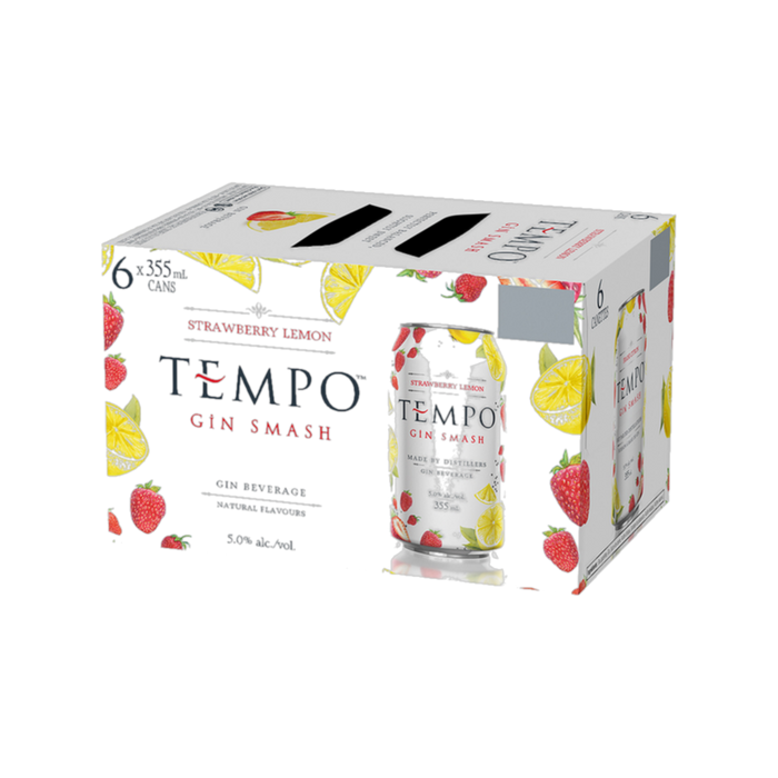 Tempo Gin Strawberry Lemon 6pk — Cooler