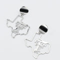 Texas Tech Map Earrings Silver T29