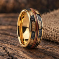 gold meteorite ring