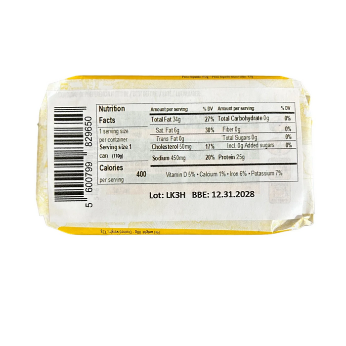 Nutrition Information for Tinned Tuna
