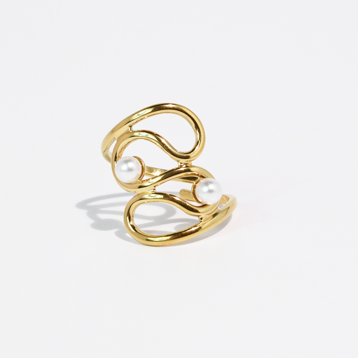 Twisted Pearl Ring