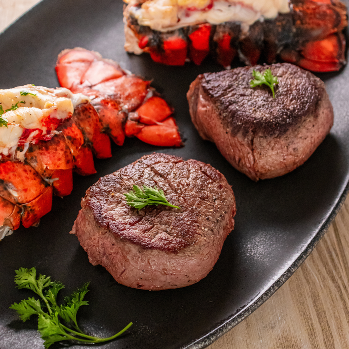 Two 6oz Filet Mignon Steaks & Two Lobster Tails