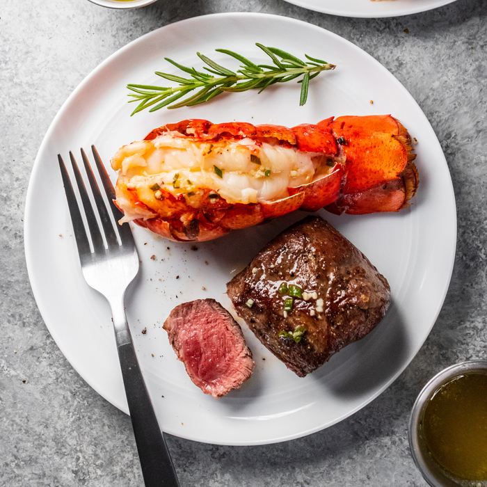 Two 6oz Filet Mignon Steaks & Two Lobster Tails