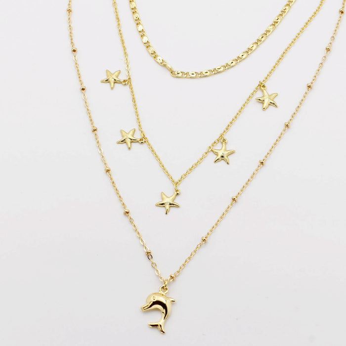 dainty gold necklace, layered design, boutique wholesale, womens accessories, statement piece, trendy style, waterproof, hypoallergenic, tarnish free,pearls
