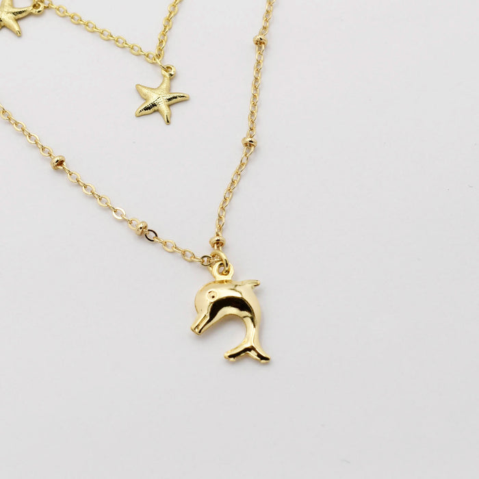 dainty gold necklace, layered design, boutique wholesale, womens accessories, statement piece, trendy style, waterproof, hypoallergenic, tarnish free,pearls