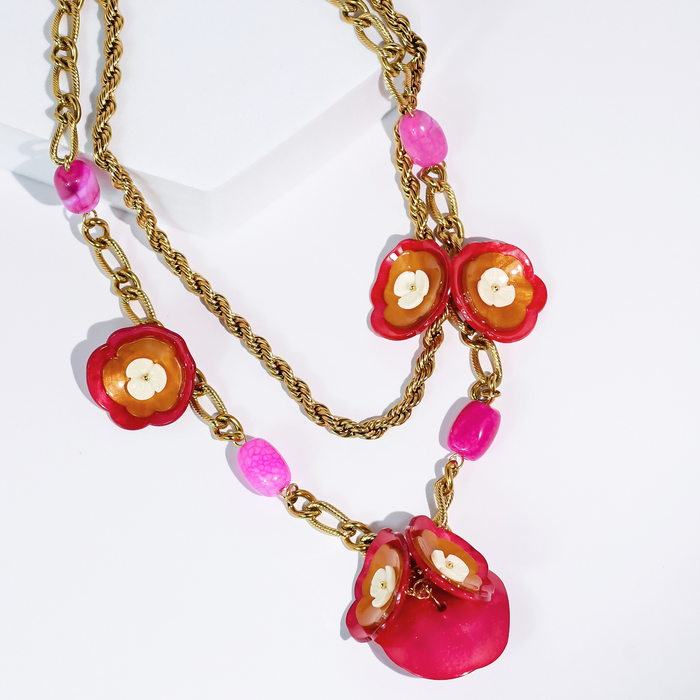 waterproof Berry Bloom Necklace