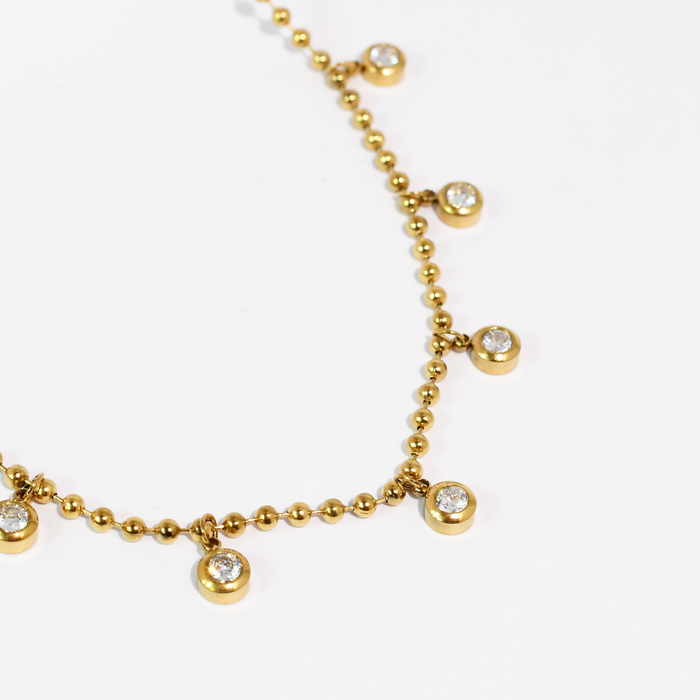 WaterProof Dropping Crystals Necklace