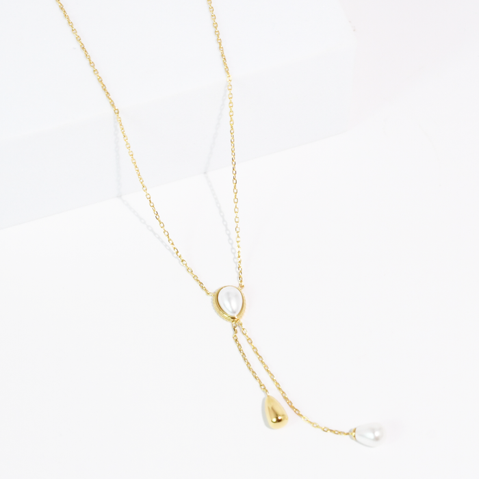 Waterproof Golden Drop Necklace