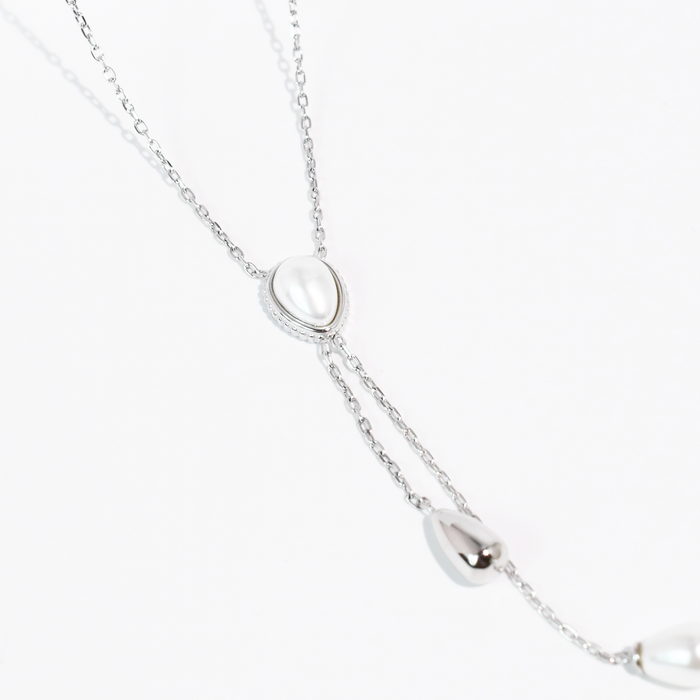 Waterproof Silver Drop Necklace