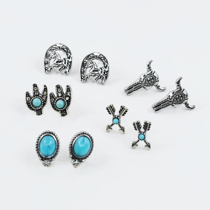 waterproof hypoallergenic silver earrings, tarnish free silver jewelry, dainty silver earrings, silver hoop earrings, handcrafted gemstone silver earrings, boutique wholesale earrings, everyday silver jewelry, high-quality silver earrings,turquoise western studs set