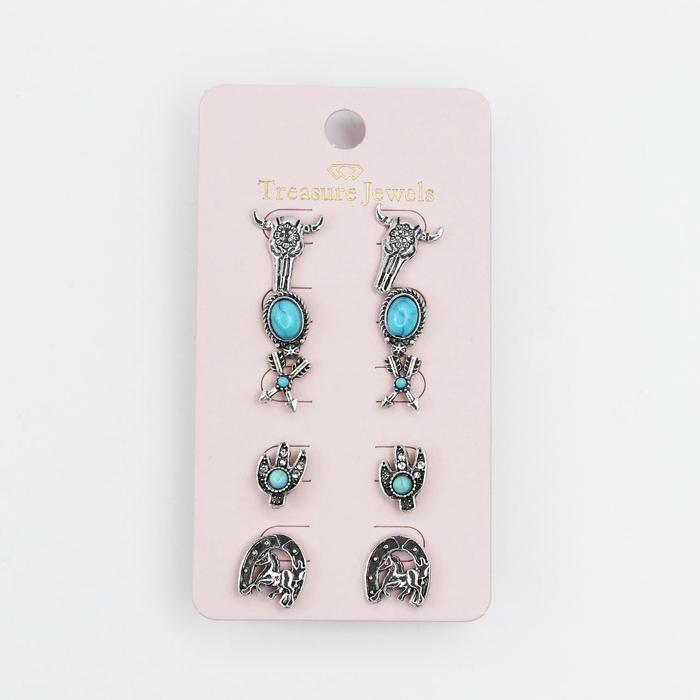 waterproof hypoallergenic silver earrings, tarnish free silver jewelry, dainty silver earrings, silver hoop earrings, handcrafted gemstone silver earrings, boutique wholesale earrings, everyday silver jewelry, high-quality silver earrings,turquoise western studs set