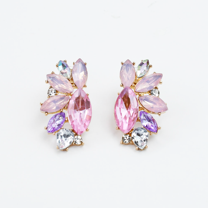 Colorful statement earrings with multicolor beads — waterproof earrings, tarnish free jewelry, hypoallergenic earrings for sensitive skin, 24k gold dainty earrings, handcrafted gemstone earrings, gold hoop earrings, boutique wholesale earrings, trendy gold jewelry, high quality jewelry gifts,crystal stud